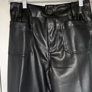 Black Faux Leather Pants